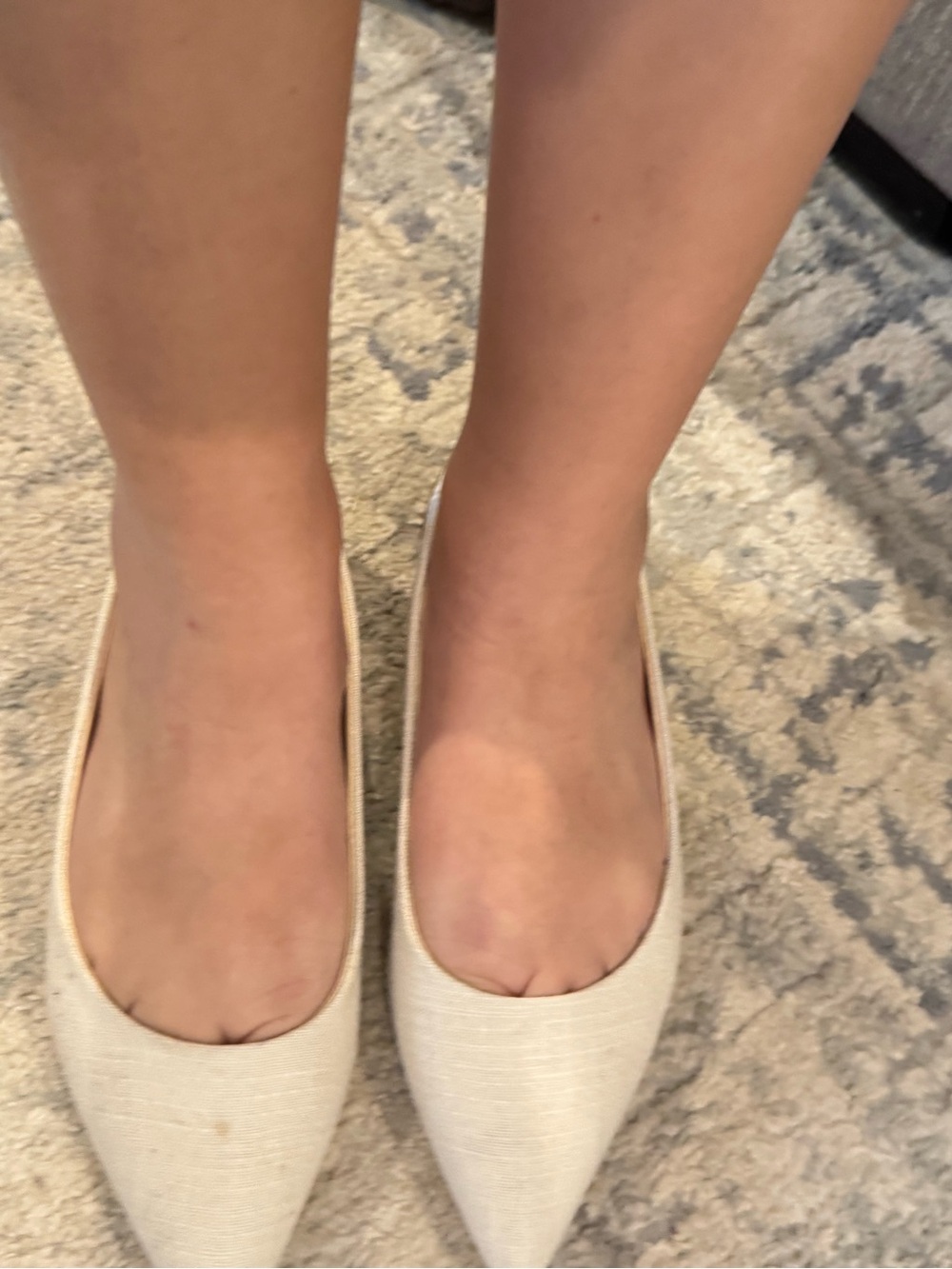 Tommy Hilfiger Cream Pointed Toe Flats